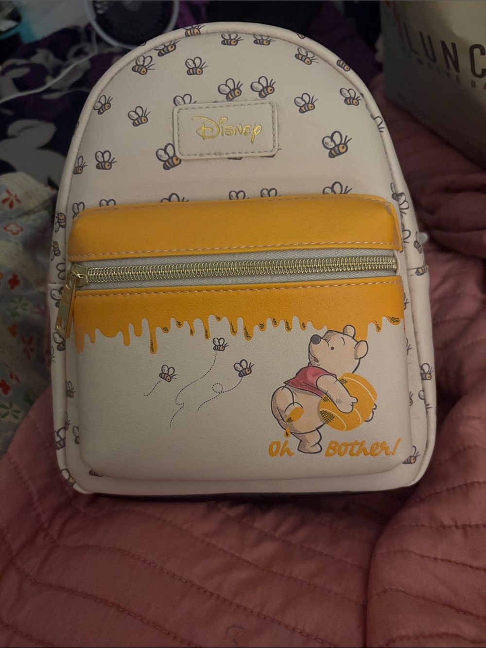 Disney Winnie the Pooh Mini Backpack — White & Yellow